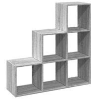 Kamerscherm / boekenkast 3-laags 99x29x99 cm hout grijs sonoma 7