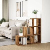 Kamerscherm / boekenkast 3-laags 99x29x99 cm hout oud houtkleur 4