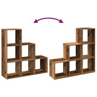 Kamerscherm / boekenkast 3-laags 99x29x99 cm hout oud houtkleur 8