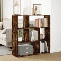 Kamerscherm / boekenkast 102x29x103,5 cm hout gerookt eiken 4