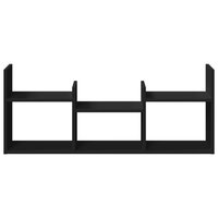 Wandkast 100x18x40 cm bewerkt hout zwart 4