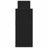 Wandkast 100x18x40 cm bewerkt hout zwart 5