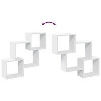 Wandkast 78x18x71 cm bewerkt hout wit 7