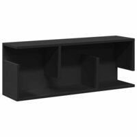 Wandkast 80x20x30 cm bewerkt hout zwart 2