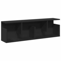 Wandkast 100x20x30 cm bewerkt hout zwart 2