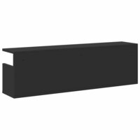 Wandkast 100x20x30 cm bewerkt hout zwart 6