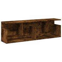 Wandkast 100x20x30 cm bewerkt hout gerookt eikenkleurig 2