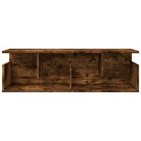 Wandkast 100x20x30 cm bewerkt hout gerookt eikenkleurig 4