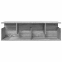 Wandkast 100x20x30 cm bewerkt hout grijs sonoma eikenkleurig 4