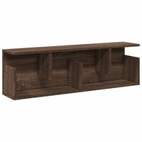 Wandkast 100x20x30 cm bewerkt hout bruin eikenkleur 2