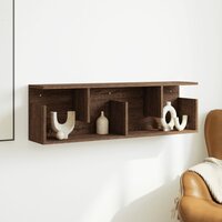 Wandkast 100x20x30 cm bewerkt hout bruin eikenkleur 3
