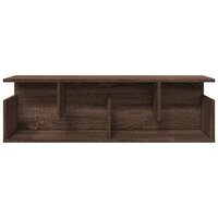 Wandkast 100x20x30 cm bewerkt hout bruin eikenkleur 4