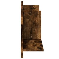 Wandkast 100x16,5x30 cm bewerkt hout gerookt eikenkleurig 5