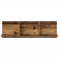 Wandkast 100x16,5x30 cm bewerkt hout oud houtkleurig 4