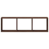 Wandkast 100x16x30 cm bewerkt hout bruin eikenkleur 4