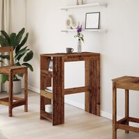 Bartafel met rekken 90x40x103,5 cm bewerkt hout oud houtkleurig 3