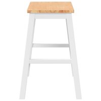 Barstoelen 2 st massief hout wit 6