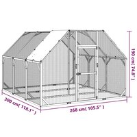 Kippenhok 268x300x190 cm ge&iuml;mpregneerd massief grenenhout 7