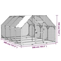 Kippenhok 268x400x190 cm ge&iuml;mpregneerd massief grenenhout 7