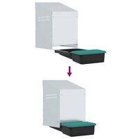 Kippennestkast 1 compartiment Wandmontage gegalvaniseerd staal 8