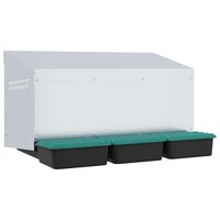 Kippennestkast 3 compartimenten wandmontage gegalvaniseerd staal 2