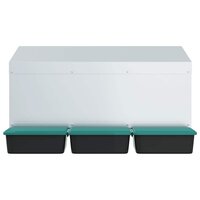 Kippennestkast 3 compartimenten wandmontage gegalvaniseerd staal 5