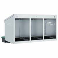Kippennestkast 3 compartimenten wandmontage gegalvaniseerd staal 7