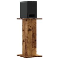 Speakerstandaards 2 st 30x30x60 cm bewerkt hout oud houtkleurig 3