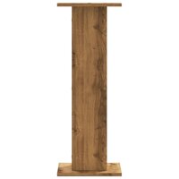 Speakerstandaards 2 st 30x30x80 cm hout artisanaal eikenkleurig 5