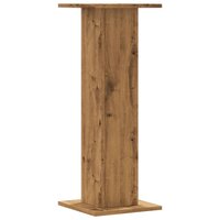 Speakerstandaards 2 st 30x30x80 cm hout artisanaal eikenkleurig 6