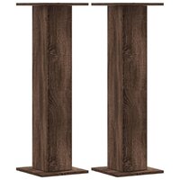 Speakerstandaards 2 st 30x30x95 cm bewerkt hout bruin eiken 2