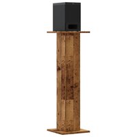Speakerstandaards 2 st 30x30x95 cm bewerkt hout oud houtkleurig 3