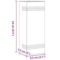 Buitenwandlamp roestvrij staal zilverkleurig 7