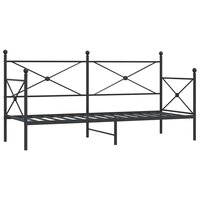 Slaapbank zonder matras 90x200 cm staal zwart 2