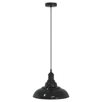 Hanglamp in hoogte verstelbaar E27 &Oslash;31 cm metaal glanzend zwart 2