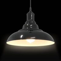 Hanglamp in hoogte verstelbaar E27 &Oslash;31 cm metaal glanzend zwart 6