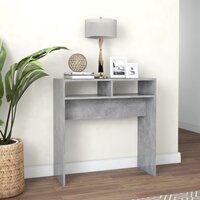 Wandtafel 78x30x80 cm bewerkt hout betongrijs 3