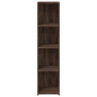 Hoge kast 30x41x124 cm bewerkt hout bruin eikenkleur 4