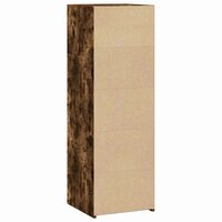 Hoge kast 40x41x124 cm bewerkt hout gerookt eikenkleurig 6