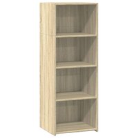 Hoge kast 45x41x124 cm bewerkt hout sonoma eikenkleurig 2