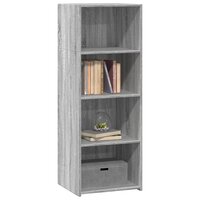 Hoge kast 45x41x124 cm bewerkt hout grijs sonoma eikenkleurig 3