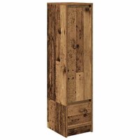 Hoge kast 29,5x34x119,5 cm bewerkt hout oud hout 2