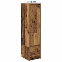 Hoge kast 29,5x34x119,5 cm bewerkt hout oud hout 4