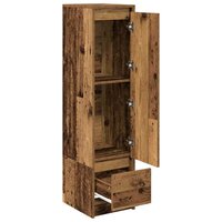 Hoge kast 29,5x34x119,5 cm bewerkt hout oud hout 5