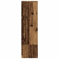 Hoge kast 29,5x34x119,5 cm bewerkt hout oud hout 7