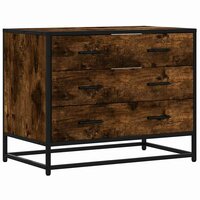 Ladekast 70x41x56 cm bewerkt hout gerookt eikenkleurig 2