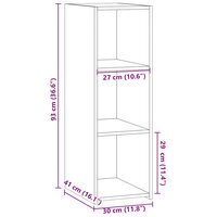 Dressoir 30x41x93 cm bewerkt hout wit 9
