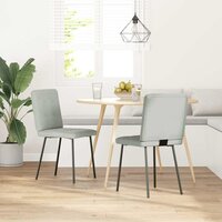 Eetkamerstoelen 2 st fluweel lichtgrijs 2