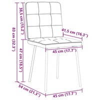 Eetkamerstoelen 2 st fluweel donkergrijs 9