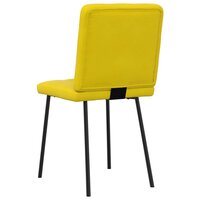 Eetkamerstoelen 2 st fluweel geel 6